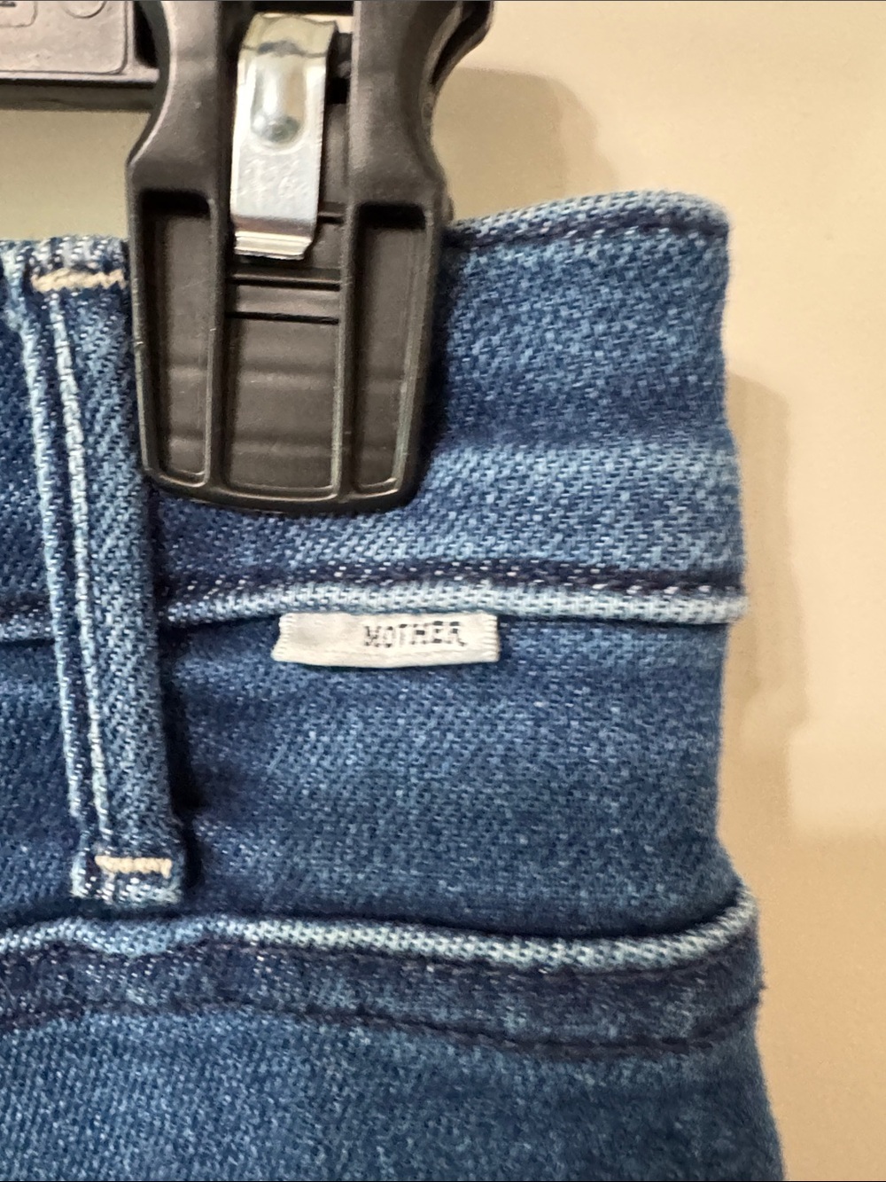 MOTHER Lil Hustler Flood Fray, subtly flared denim jean. - Picture 7 of 12